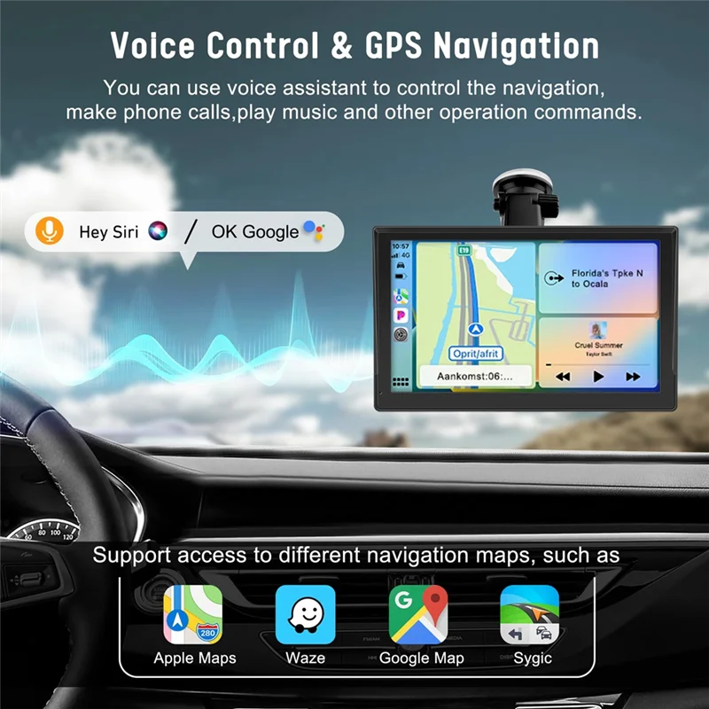 

Reliable-Wireless Carplay Car Stereo, 9Inch Touch Screen Carplay And Android Auto, Dash Cam, Backup Camera, Mirror Link//FM/BT D