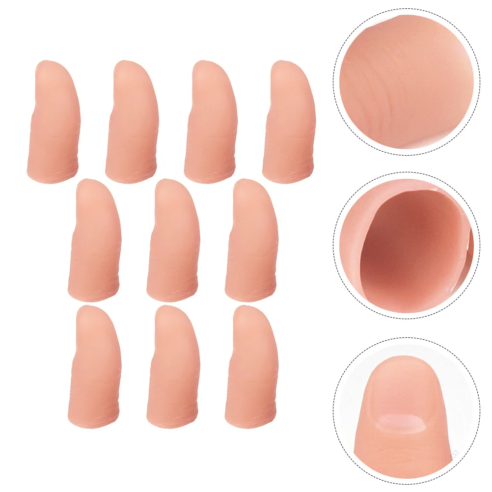 

10pcs Simulation Thumb Cover Toy Realistic Fake Finger Playthings Soft Vinyl Comfortable Wear Cool Accessory Prop