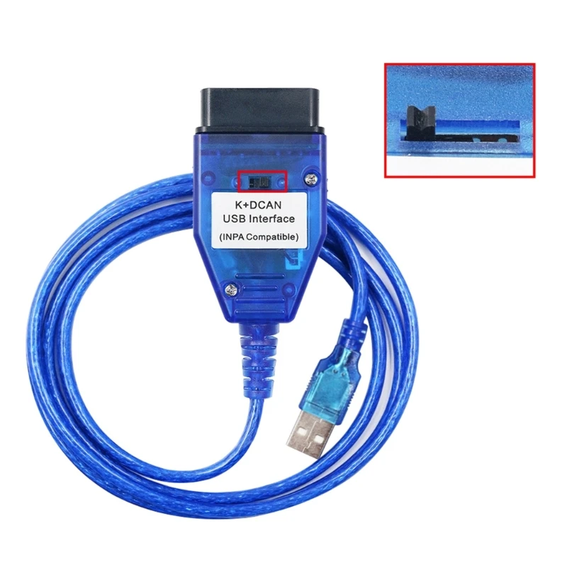 KDCAN  Chassis Diagnostic Cable USB Interfaces IN-PA OBD2 Diagnostic Scanner with Switches OBD2 Auto Diagnostic Tools