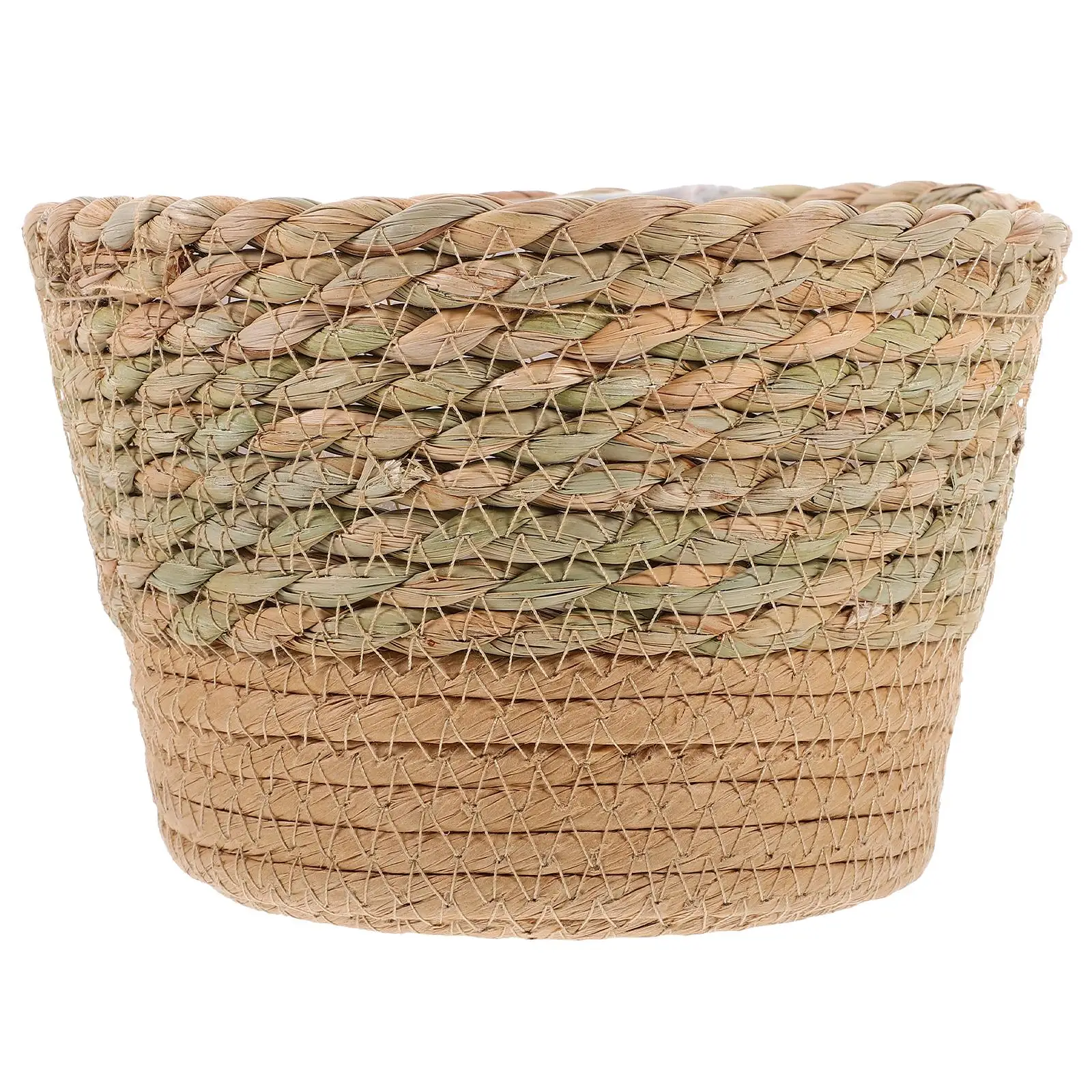 

Straw Flower Pot Arrangement Basket Planter Artificial Baskets for Plants Woven Gifts