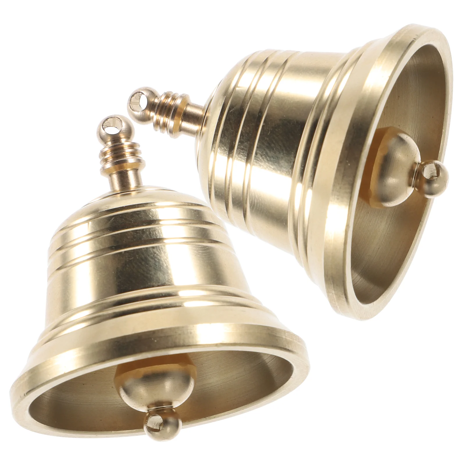 2 Pcs Brass Bell Hanging Bells for Pendant Door Craft Decoration Car Christmas Bronze Pendants Decorative