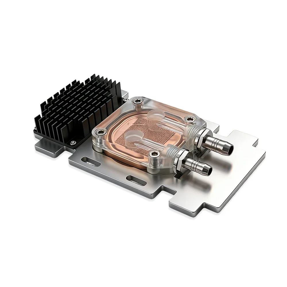 New For Nvidia V100 PG199 A100-SXM2 300W All Aluminum Cooler Cooling Block Purple Copper Water-cooled GPU Heat Dissipation Plate view 3