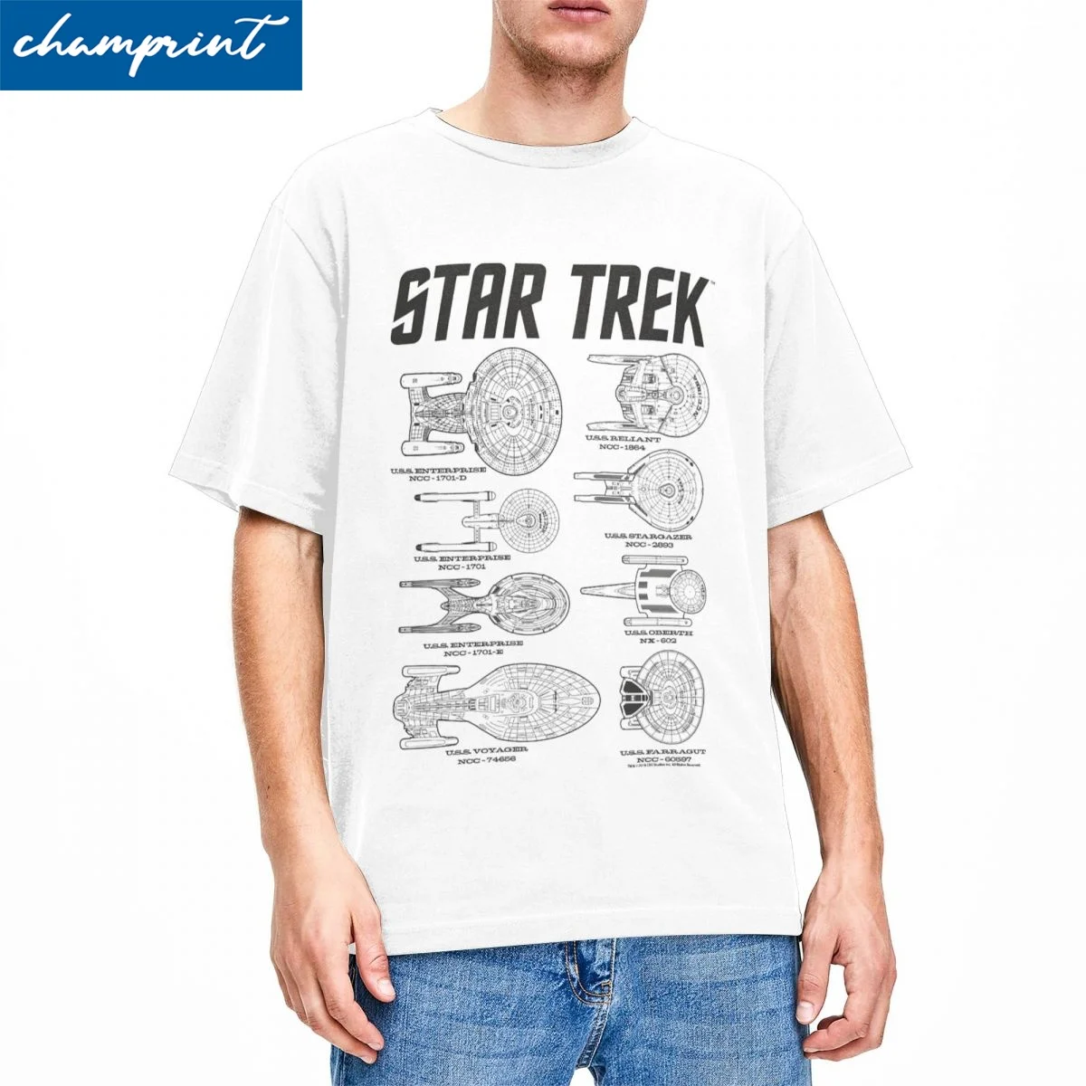 Men Women's T-Shirts Stars Treks Ships Of The Past Schematics Novelty 100% Cotton Tees Short Sleeve T Shirt Clothes Gift