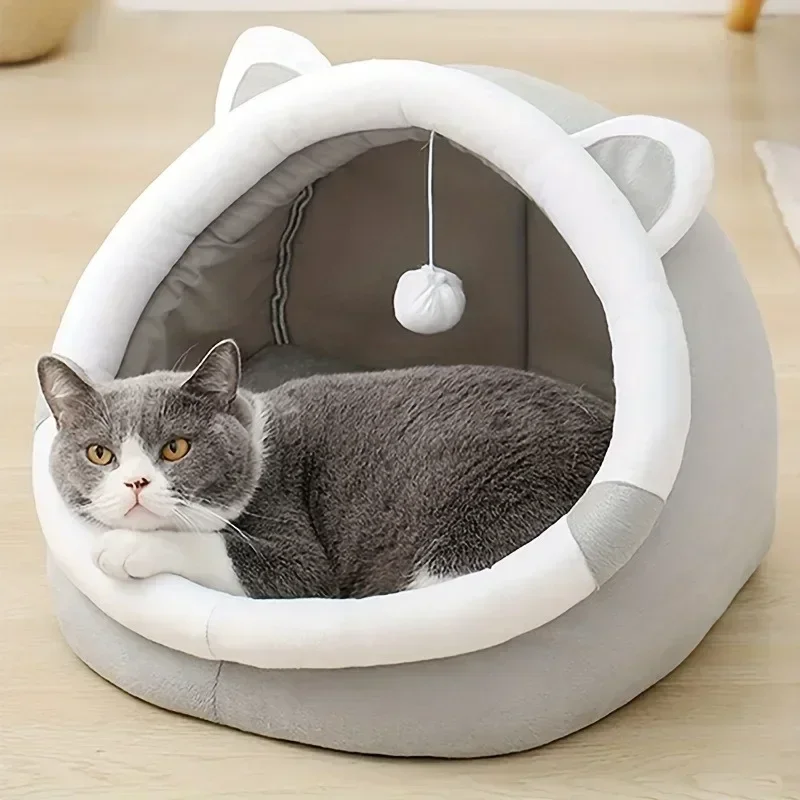 New Deep Sleep Comfort in Winter Cat Bed Iittle Mat Basket Small Dog House Products Pets Tent Cozy Cave Nest Indoor