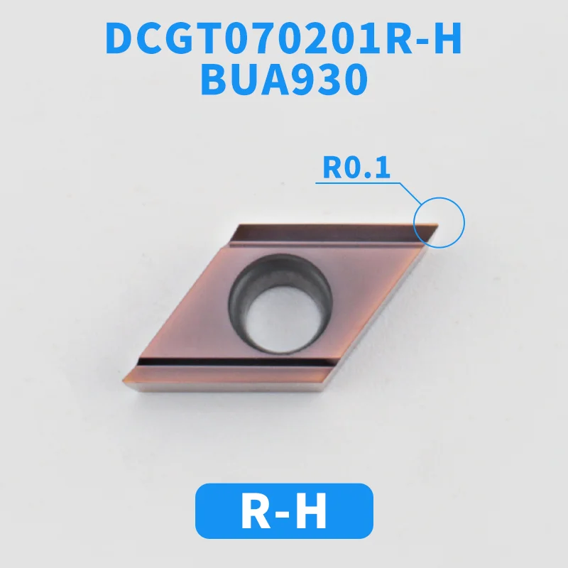10PCS DCGT070201R‑H CNC Carbide Turning Inserts Lathe Cutting Tool Right‑Hand Rough‑Semi Finishing Insert