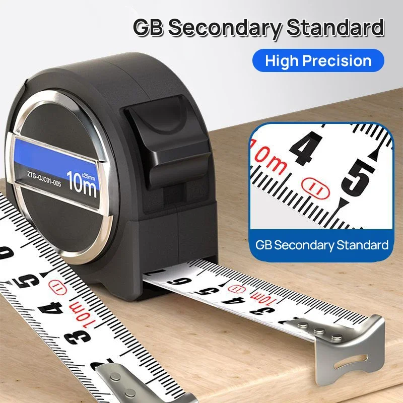 Steel Self-locked Tape Measure High Precision Measuring Rule Portable Tape Measure Woodworking Measuring Tools