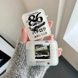 Japan Anime Initial D Fujiwara Takumi AE86 Earphone Case For Airpods 4 3 2 1 Pro Wireless Headphone Cover for Air Pod Pro 3 Case