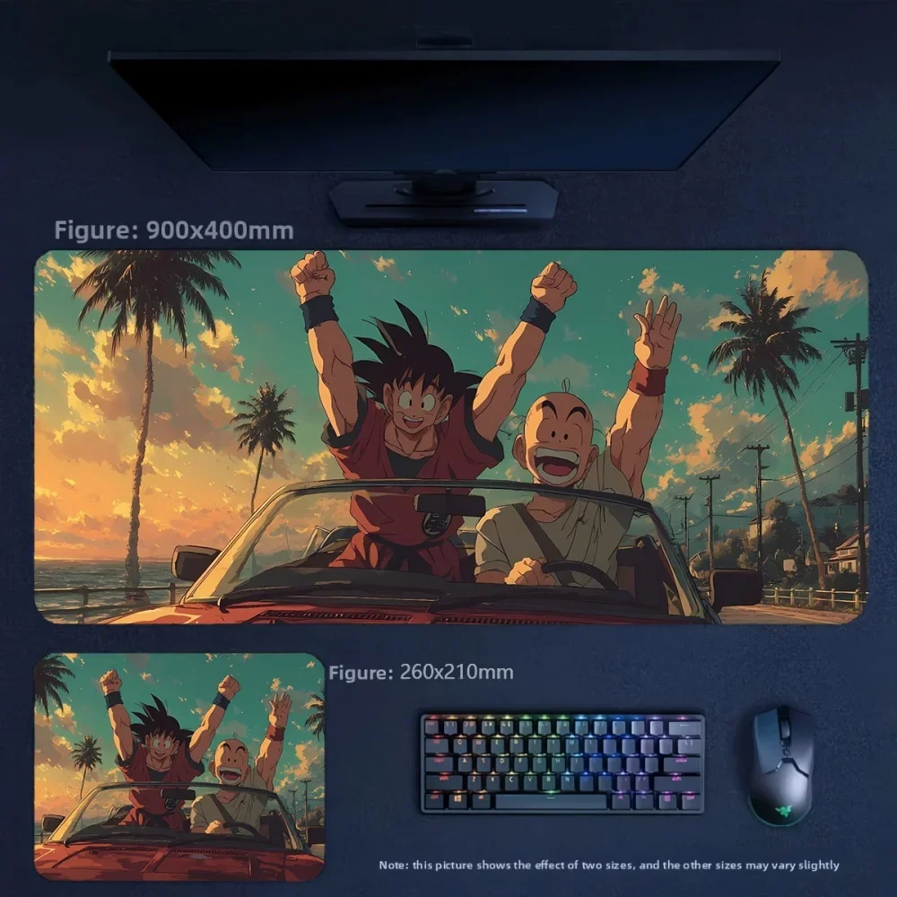 Fashion Trend Cartoon Animation Leather Mouse Pad Boys E-sports Game Large Size Dragon Ball Mouse Pad Anime Peripheral Gifts