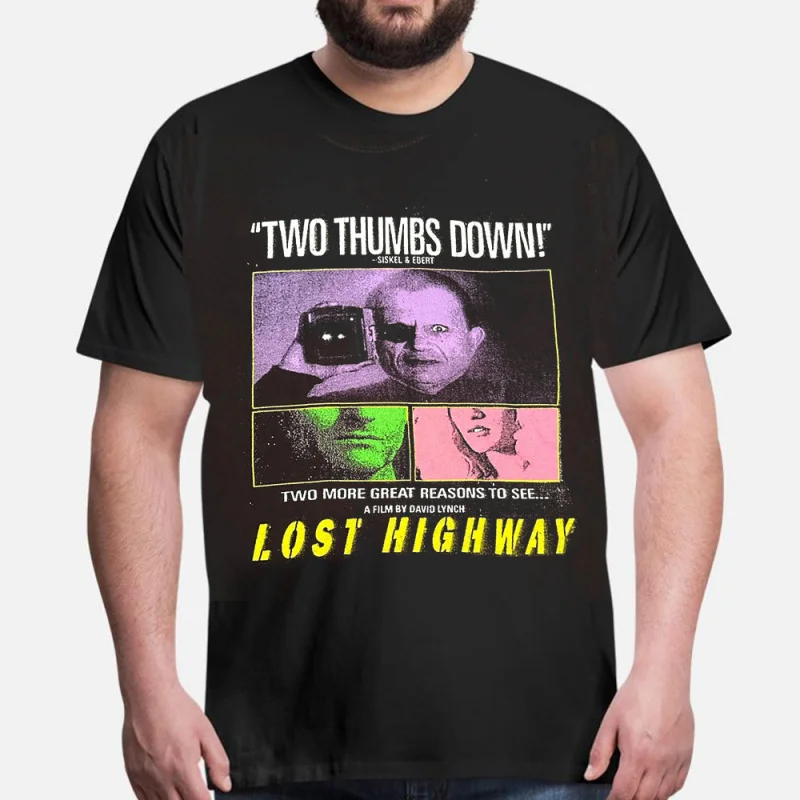 

Lost Highway Sacry halloween gift t shirt 0327 David Lynch Horror Films Graphic Tee 100% cotton print clothes Large size Tops