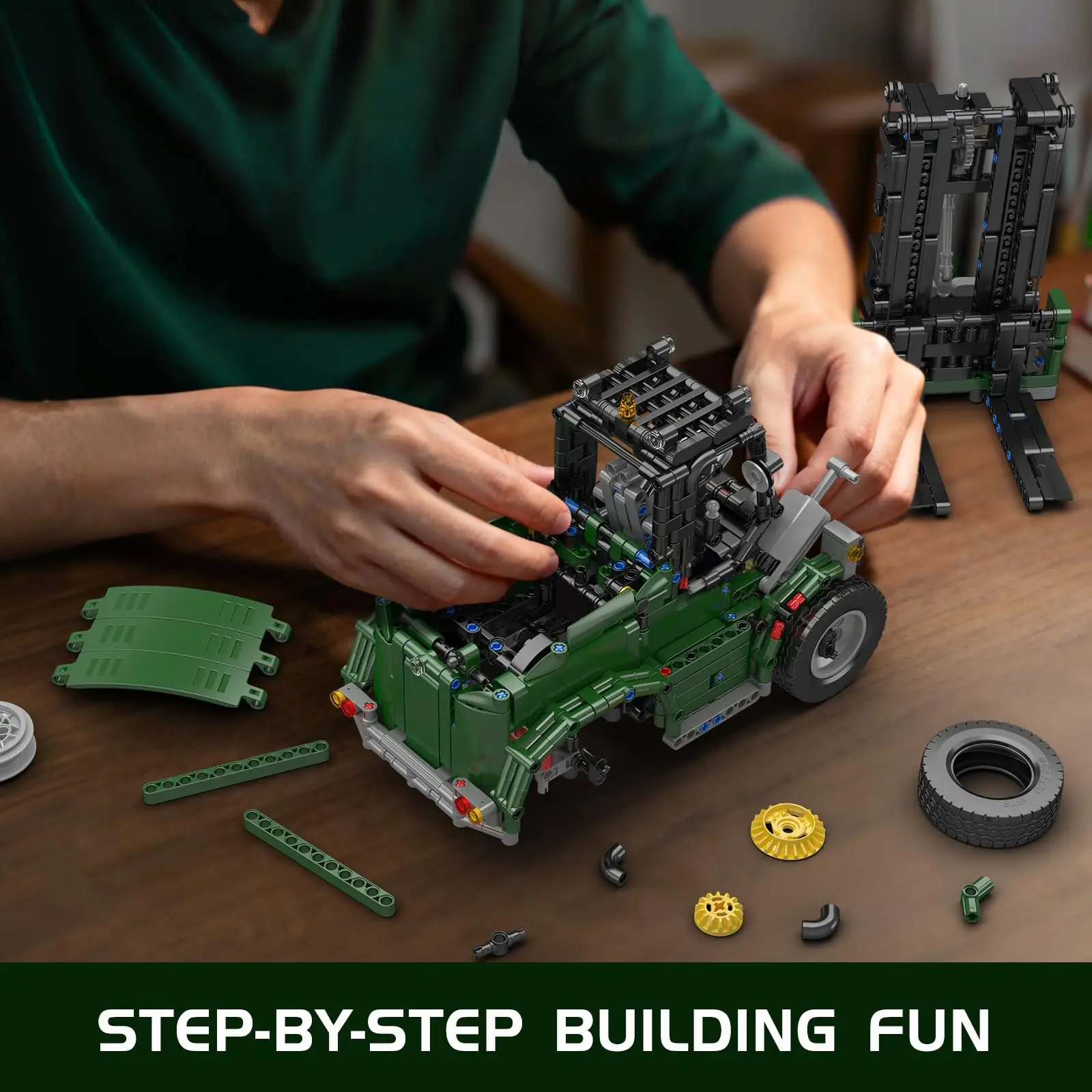 ألعاب سيارات تقنية من مولد كينج 20050 مكعبات بناء شوكية عسكرية RC 1312 قطعة شاحنات تجميع نموذج الطوب مجموعة هدايا للأطفال #5