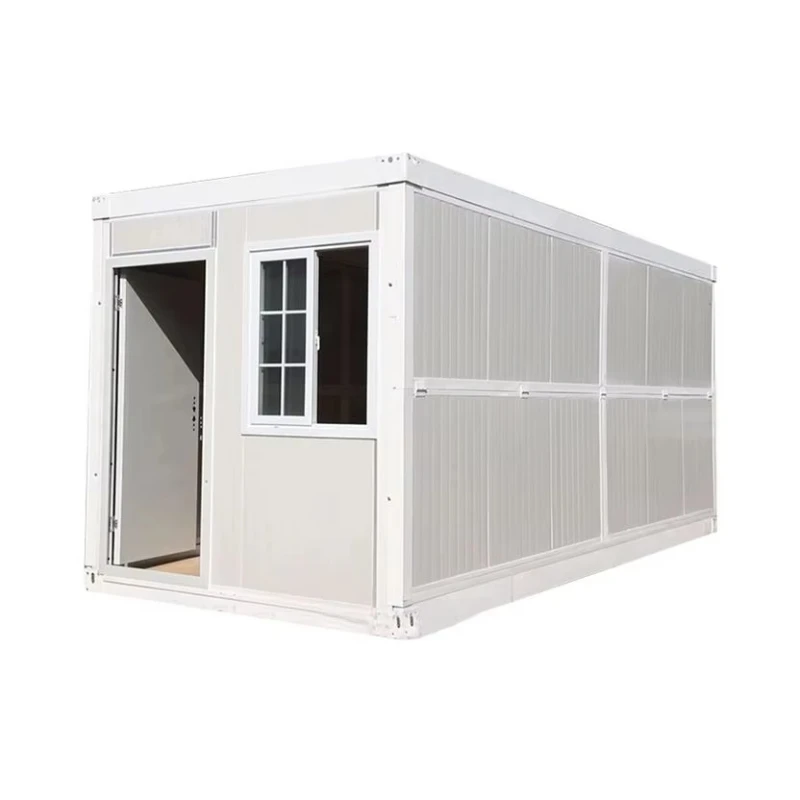 

Easy to move and install, 20 foot foldable flat packaging container house with bathroom