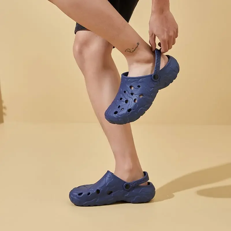 

Anti-slip Male Slipper Outdoor Platform Hole Slides Original Summer Sale Eva Rubber 2025 Fashion Designer Luxury Pvc Men's Shoe