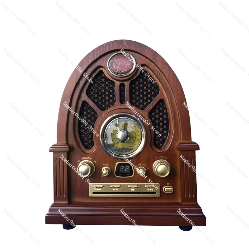 

Retro Radio Solid Wood Full Band Bluetooth Audio for the Elderly Home Old CD Player Desktop USB Player