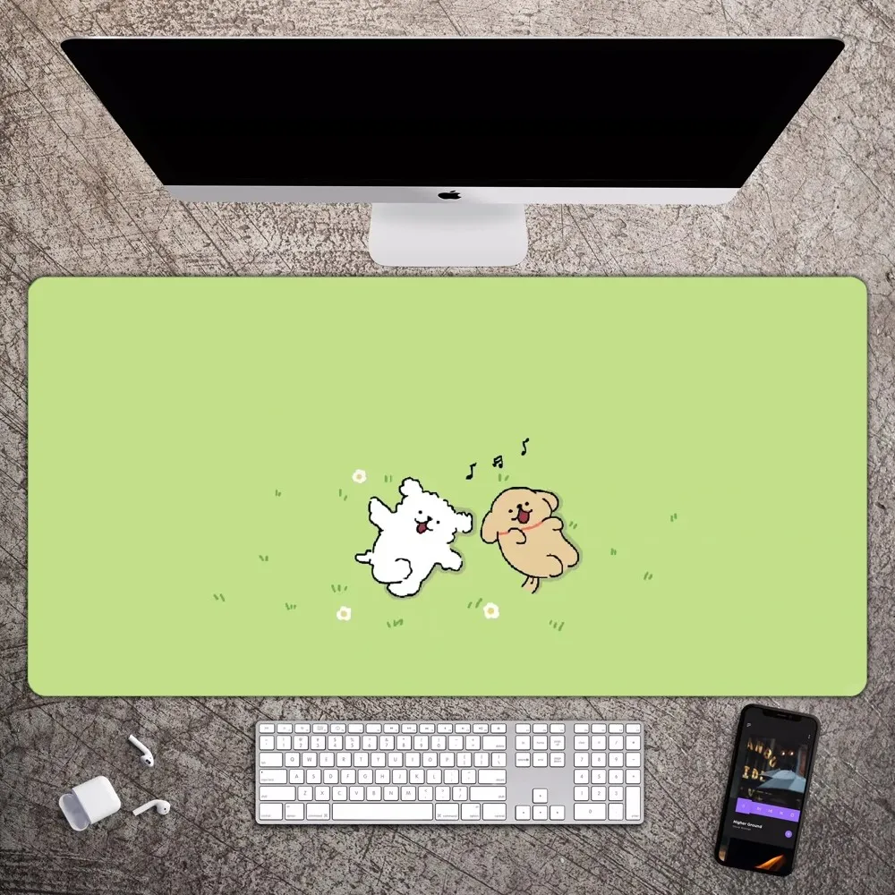 Kawaii Line Dog Mouse Sub Large Gaming, ordinateur, clavier, PC, polymères de souris