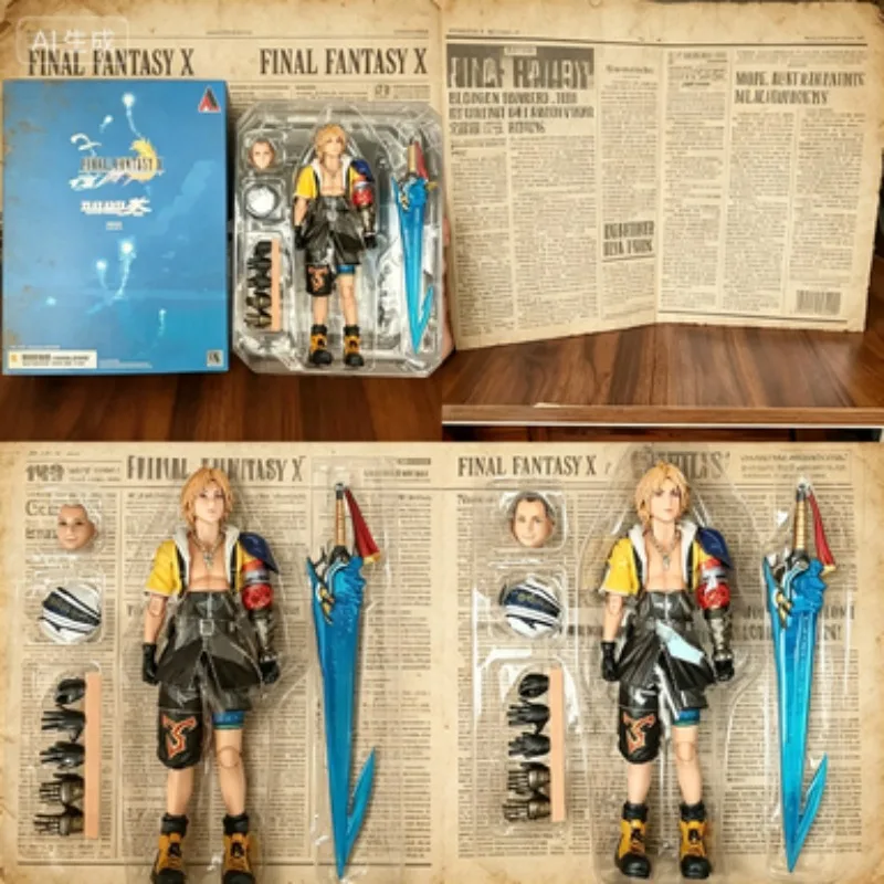 

Special Offer New 25CM Anime Play Arts Tidus X PVC Action Figure Collectible Doll for Christmas Gift In Stock