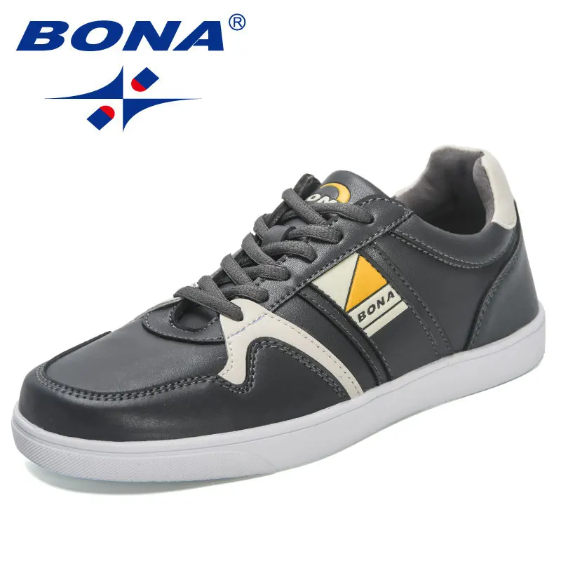 BONA 2023 nuovi designer scarpe Casual uomo primavera autunno piattaforma scarpe basse uomo moda Sneakers calzature per il tempo libero Mansculino