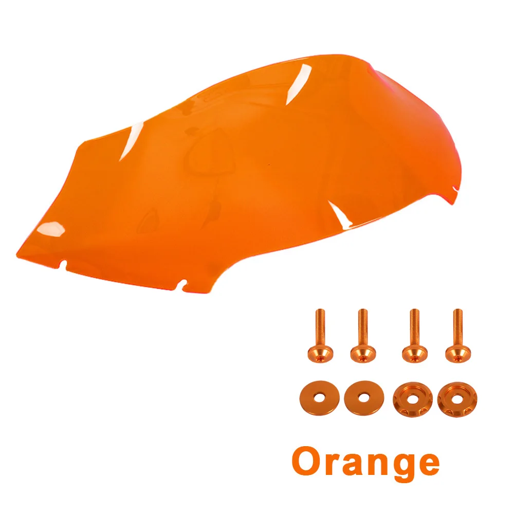 

Motorcycle 9 inch Orange Front Windshield&Screws Wind Windscreen Deflector Cover Plate For Harley Road Glide FLTRX 2015-2023