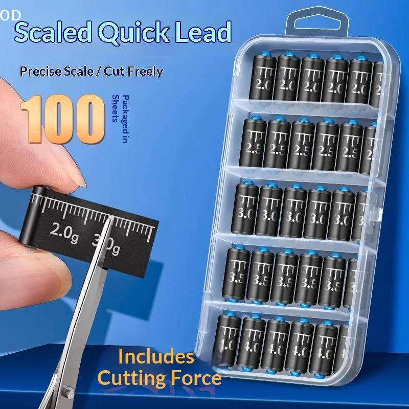 50 Pcs Scale Lead Table Fishing Weight Lead Leather Scale Set Lead Pendant Fishing Gear Accessories