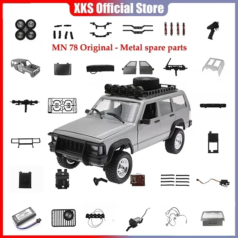 

MN MN78 MN-78 RC Car Spare Parts Remote Controller Servo Lamp Gearbox Assembly Shell Bumper Tires Front Rear Axle Main Board