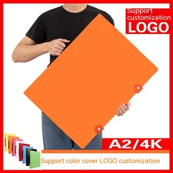 Portable A2 Folder Picture Album 4k Information Book Art Work 4-open Sketch Paper Storage Folder Poster Drawing Collection Stude