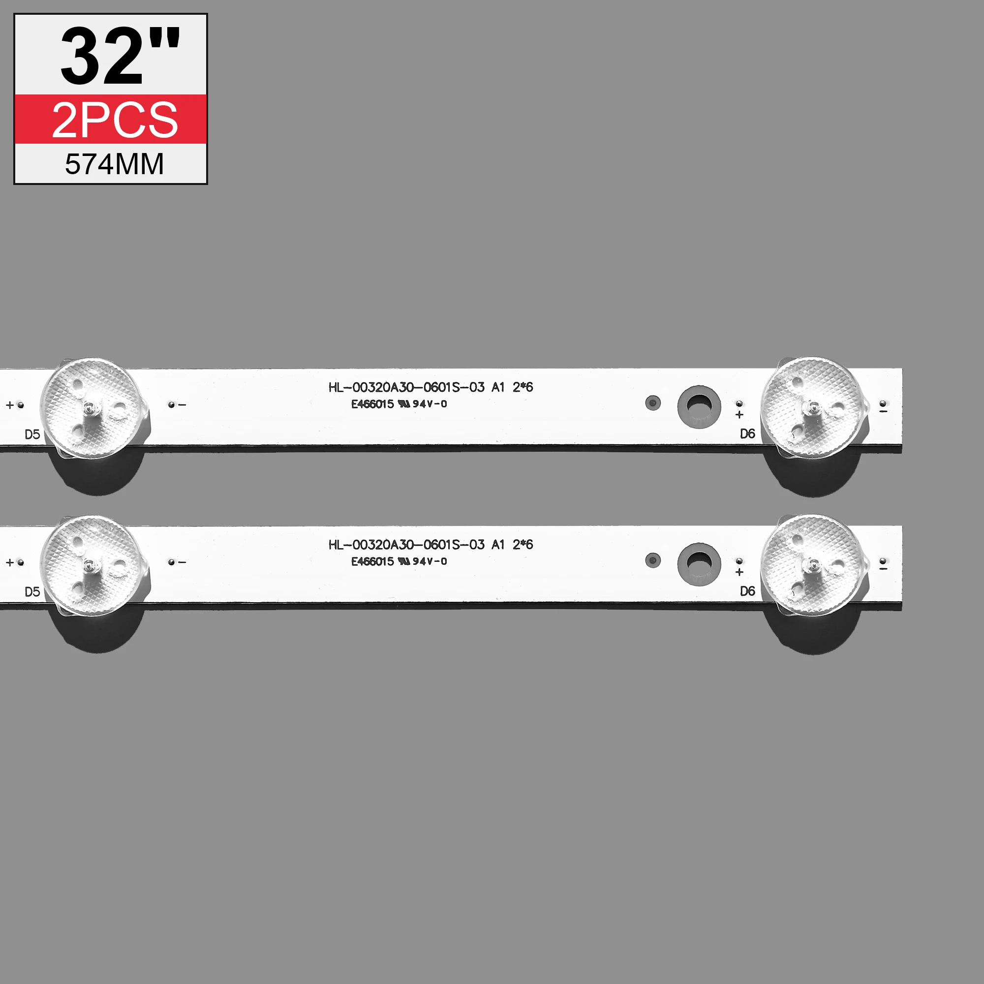 2Pcs New backlight TV hl-00320a30-0601s-03 A1 para dexp v320bj6-q01 h32d71100e 32s80hd405b