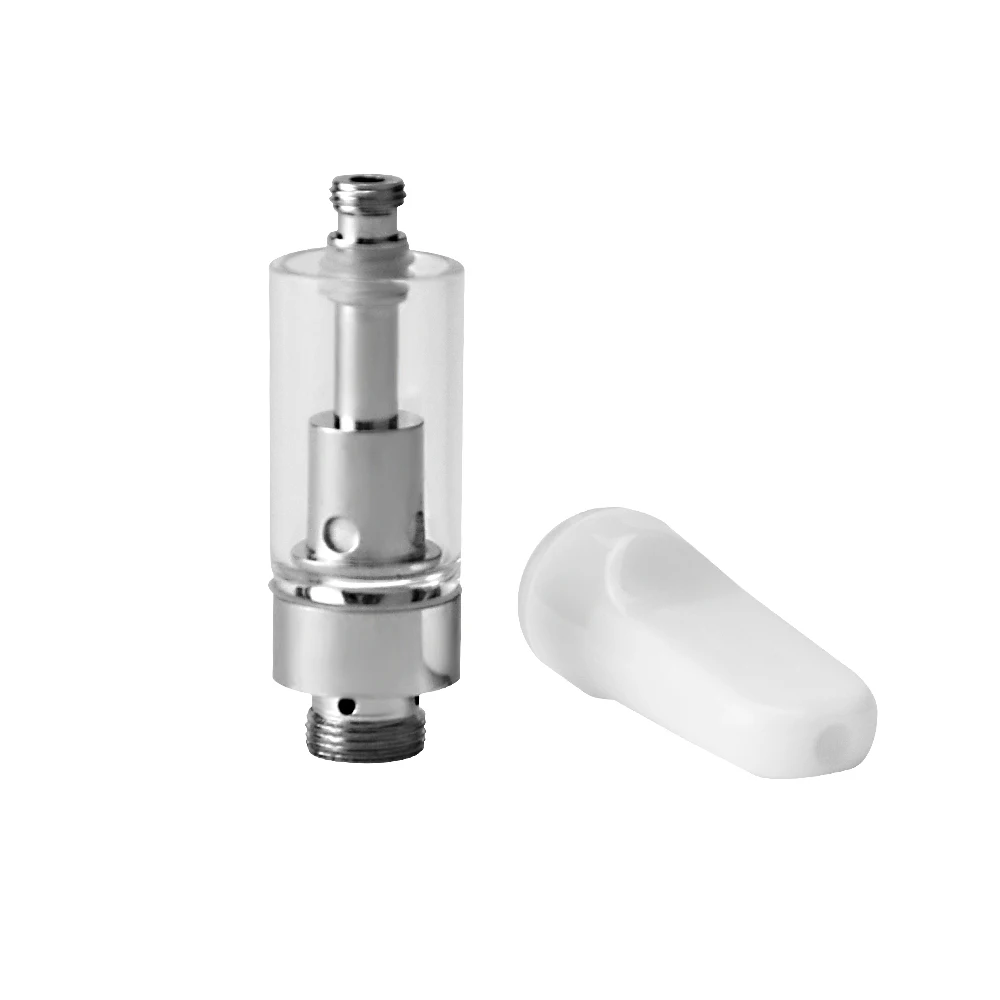10pcs/Lot Longmada Empty Cartridges CBD Disposible Vape Atomizer 1.0ml Tank Ceramic Coil 510 Thick Oil Carts For Preheat Battey
