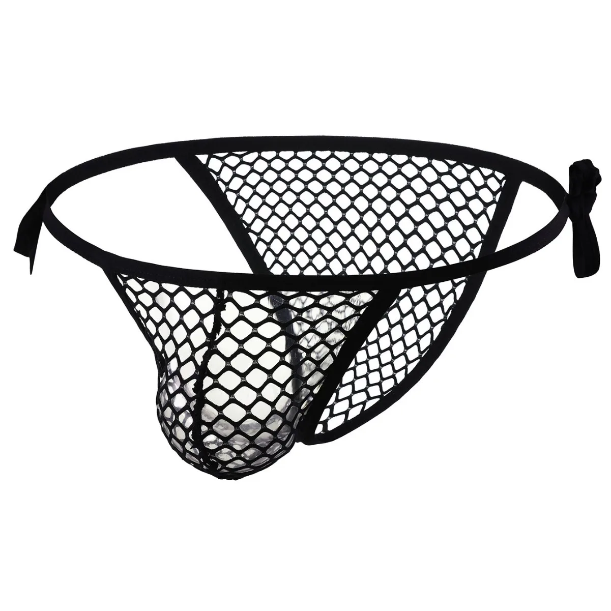 

Мужские сексуальные короткие ажурные сетчатые полые полупрозрачные эластичные быстросохнущие прохладное нижнее белье для геев с низкой талией U-образный выпуклый чехол Танга