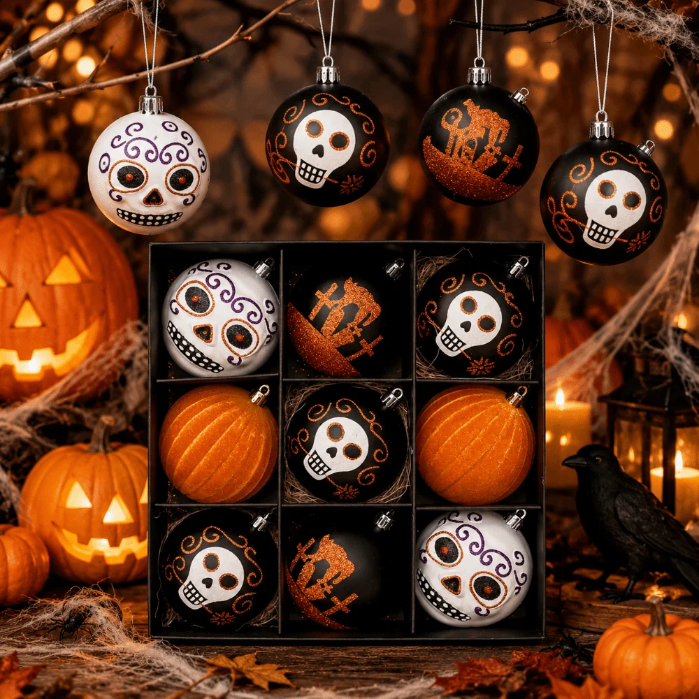 9Pcs/Set Creative Halloween De - Ornament Ball Set review and price
