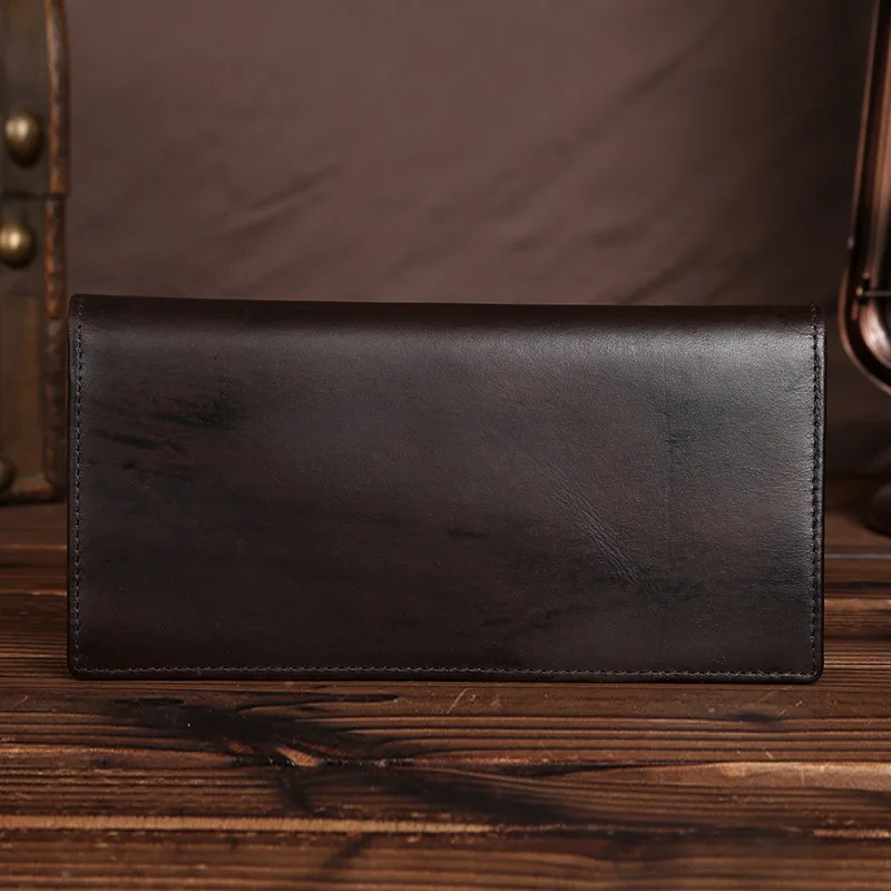 MOTAORA Genuine Leather Wallet for Men, Handcrafted Money Clip Card Holder with RFID Blocking, Slim Bifold Front Pocket Purse