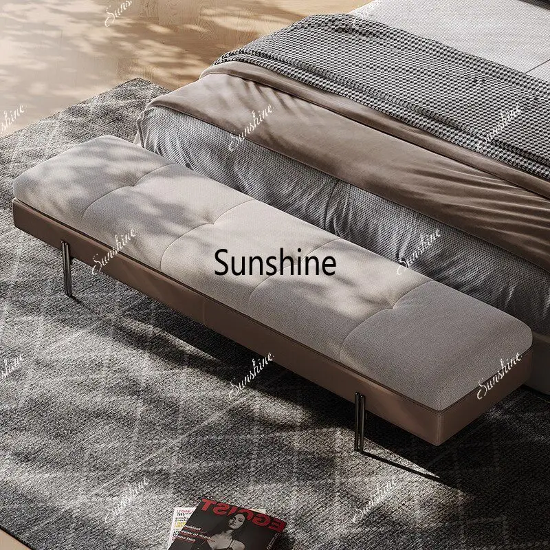 Italian size apartment minimalist bedroom bedside stool