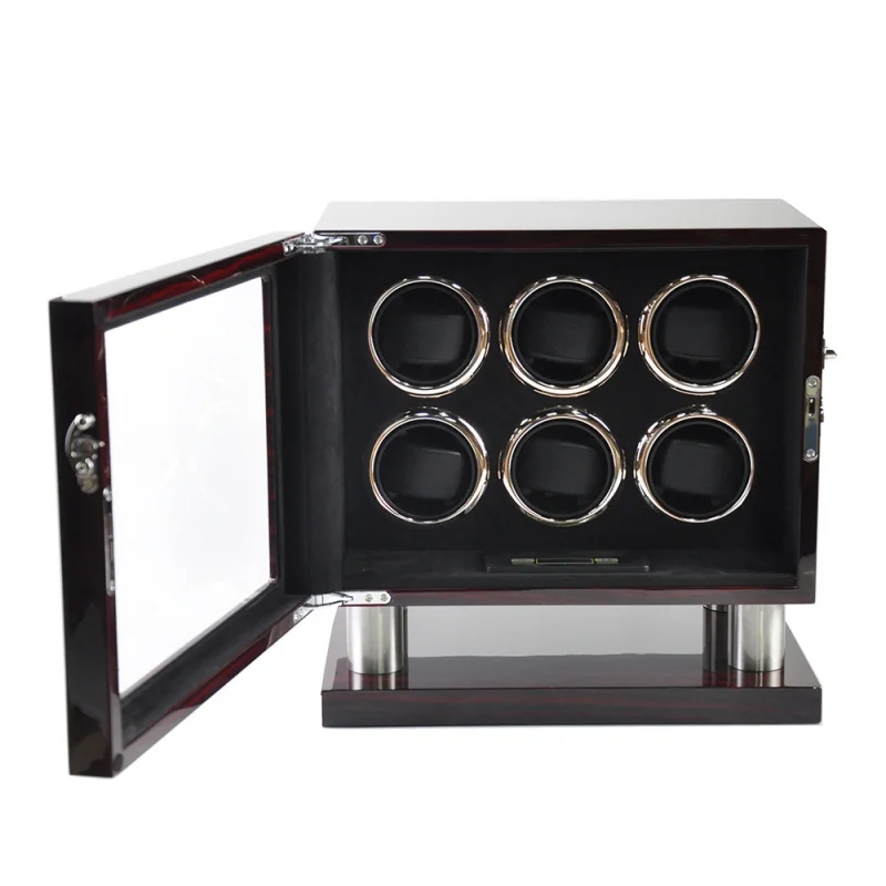 Anduyin6Table Shaking Watch Automatyczna mechaniczna nakręcarka do zegarków Pudełko do nawijania Pudełko na zegarek Obrotowa obudowa Obudowa rolki zegarka