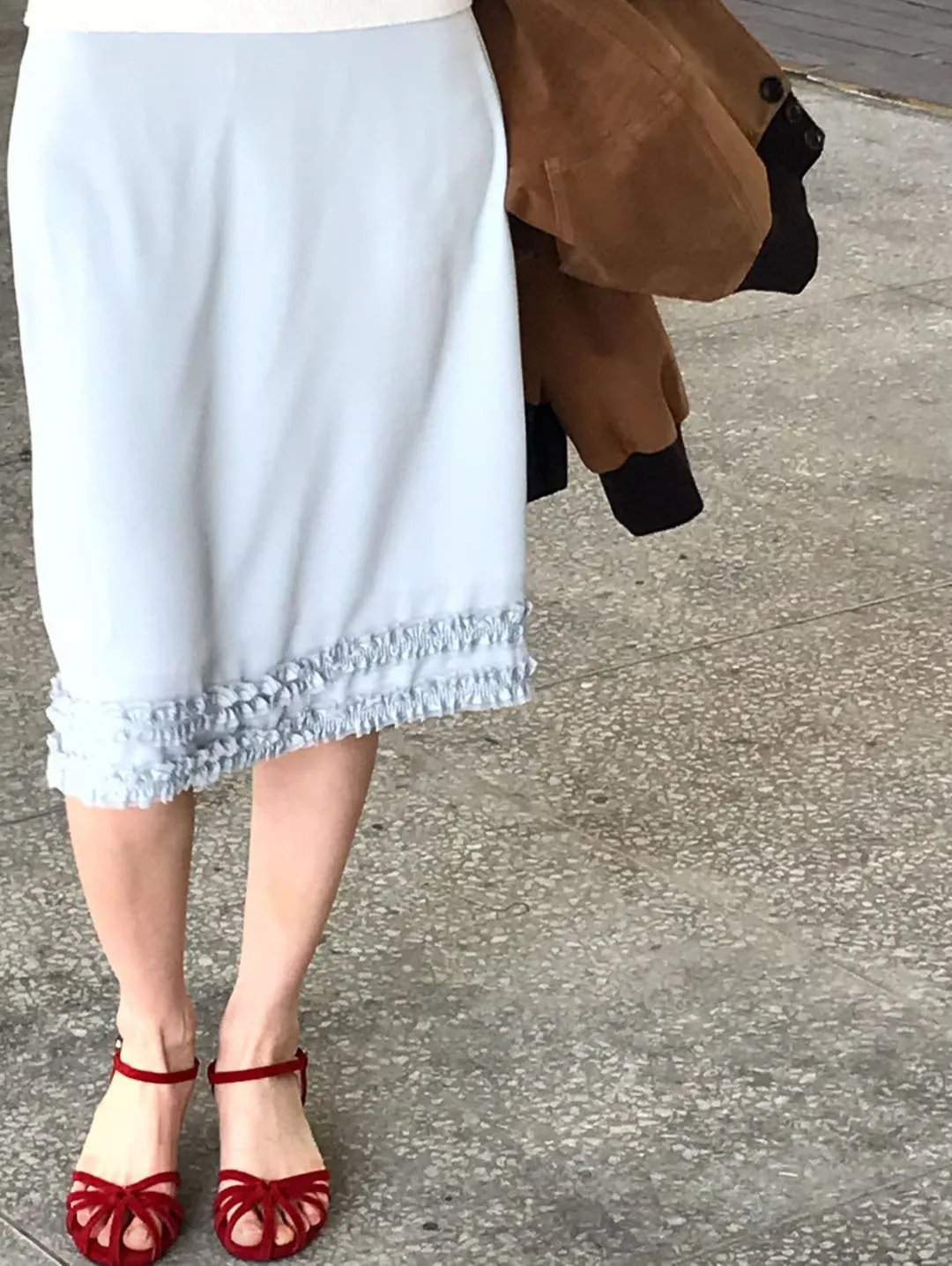 

Нежная цветная кружевная юбка миди с завышенной талией, утягивающая, средней длины, весна 2026, винтажная, струящаяся, А-силуэт, для женщин