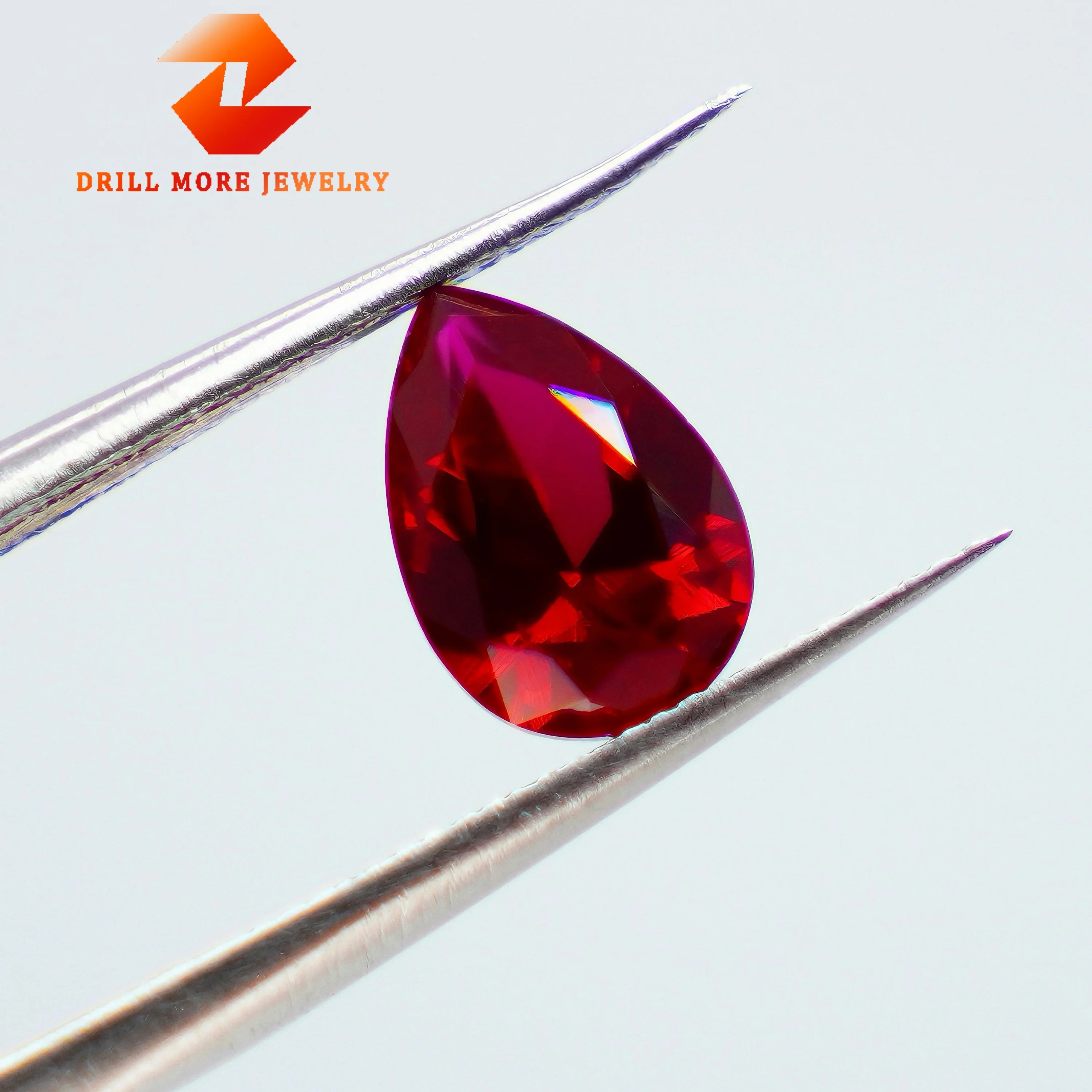 Top Pigeon Blood Lab Grown Ruby AGL Certified Loose Gemstones Pear Cut With AGL Certificate For Jewelry Making