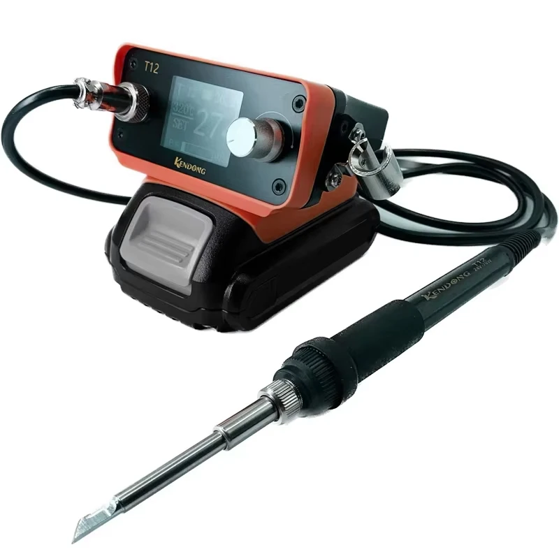 Cordless Soldering Iron Station For Dewaltt/Makita/Milwaukee/Bosch，18V 20V Battery Wireless Portable DIY T12 Welding Station