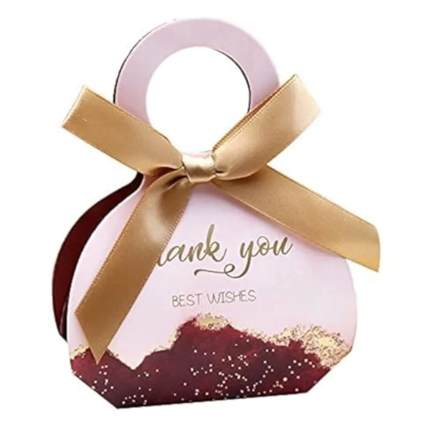 

50 pcs Birthday Wedding Party Favor Boxes, Bury 2.5 * 1.37 * 3 inch Wedding Gift Bags Chocolate Candy and Gift Boxes Bridal Sho