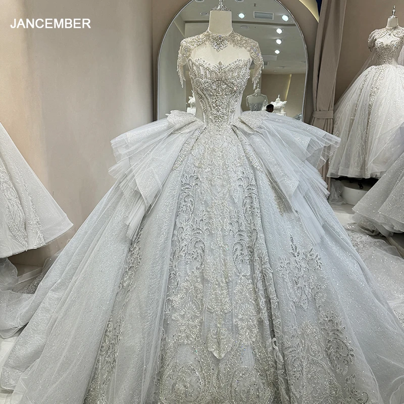 Vestido de novia personalizado con cuentas y cristales exquisitos, vestido de novia sin tirantes, cola de corte, плаajtе сudenдебное Bride Br