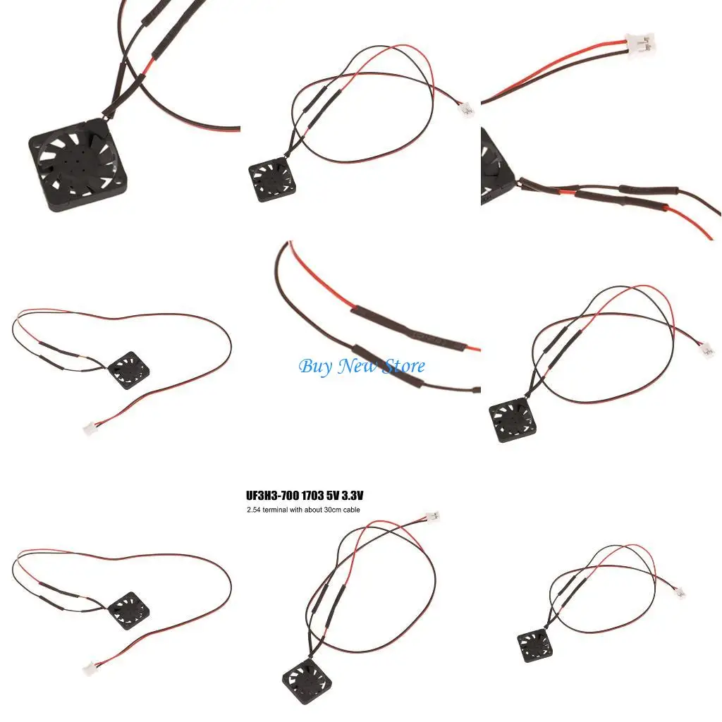 

20CE UF3H3-700 17x17mm 3.3V-5V Heat Dissipation Fan Low Noise Lightweight Electronic Brushless Fan Home Equipment