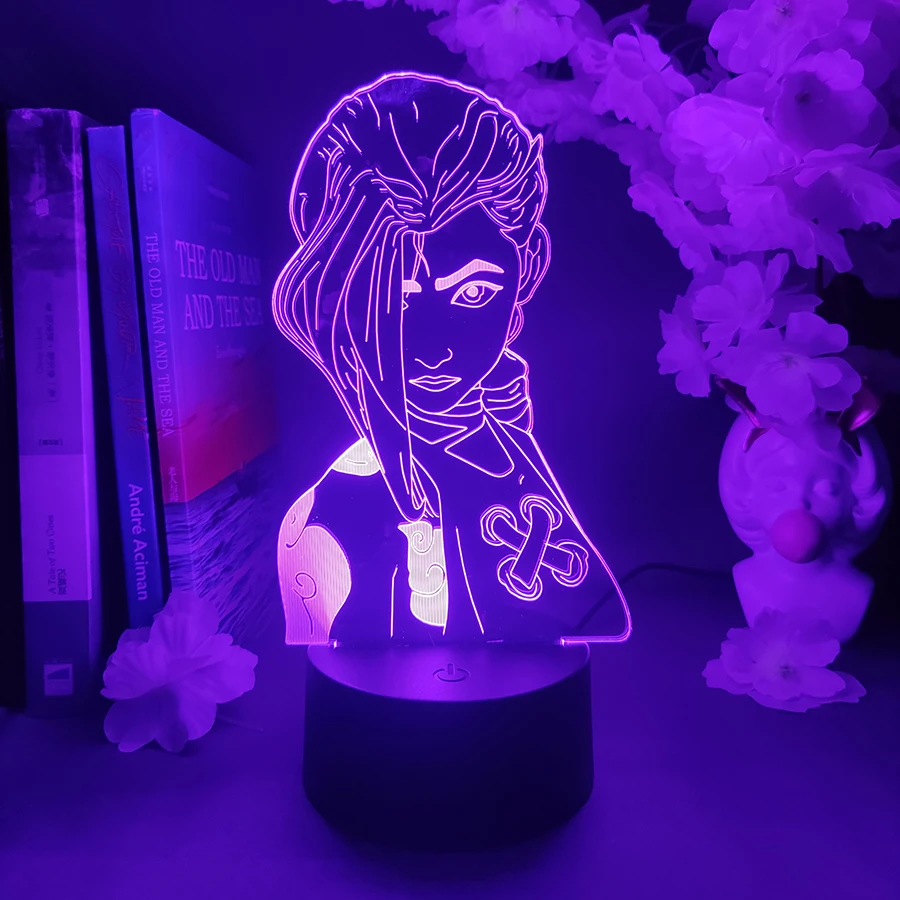 Game League of Legends Runaway Loli JINX LOL Night Light Bedroom Decoration Cool Xmas Gift Kids Game Room Decoration Light