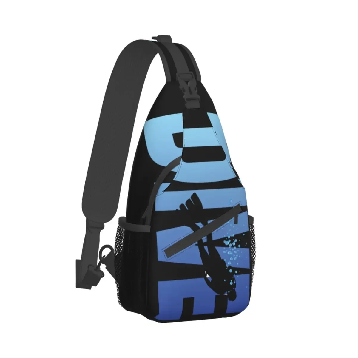 Deep Blue Sea Crossbody Chest Bags Dive Scuba Diving Pockets Travel Pack Messenger Sports Teens Shoulder Bag Unisex