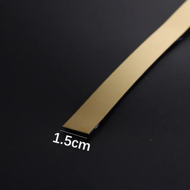 20 meter roestvrijstalen muurstickerstrip platte zelfklevende woonkamer decoratie spiegels voor thuis muurrandstrip