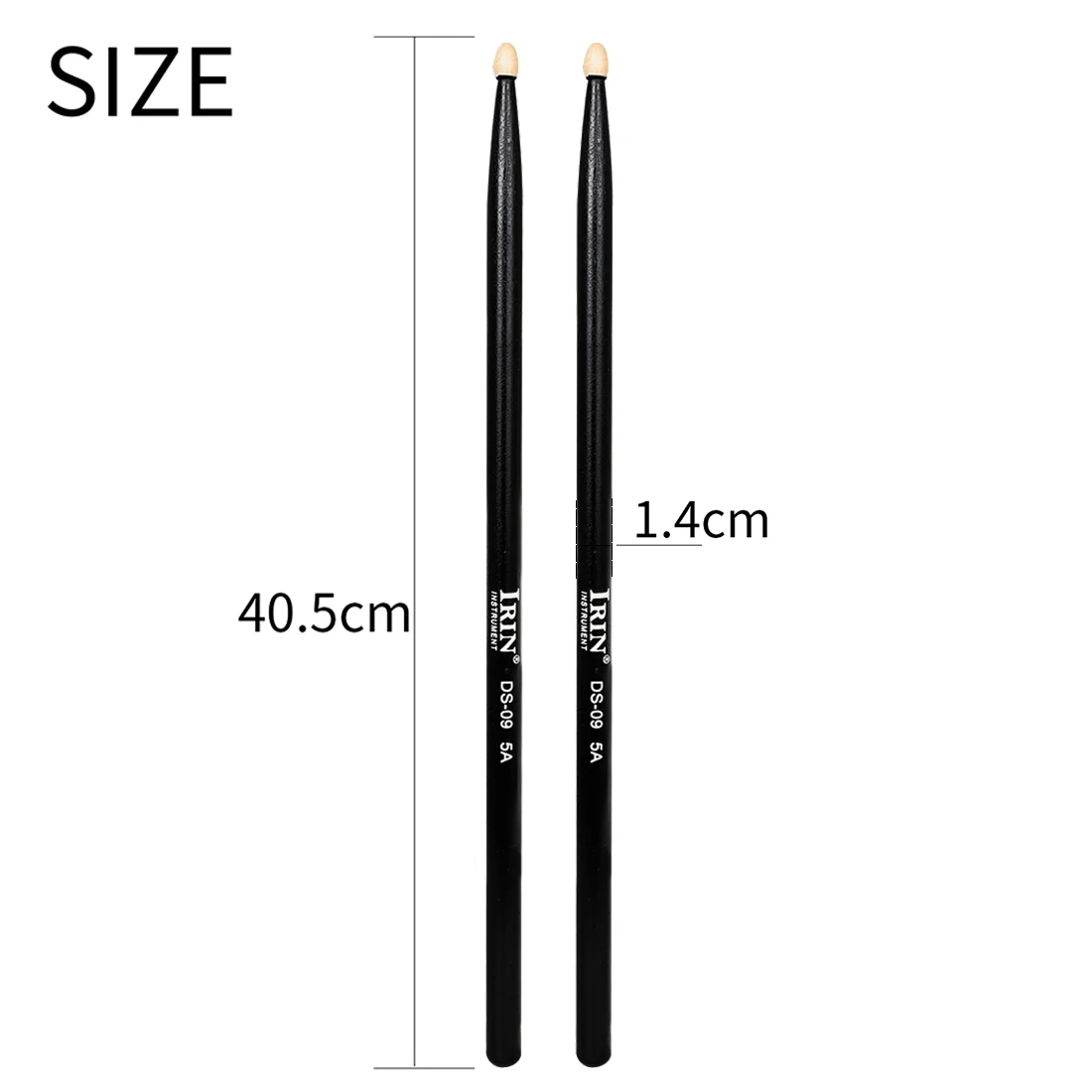 IRIN Drumsticks Jazz-Schlagzeug 5A Massivholz Paar Drumsticks Percussion-Instrument Robuste Ahorn Schwarze Trommel Universelles Zubehör – Detail 2