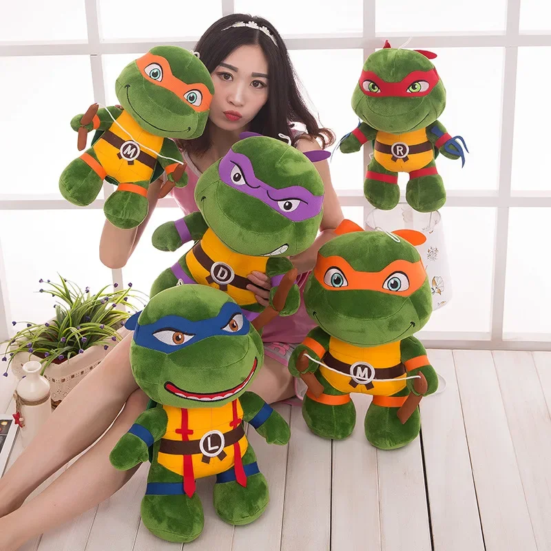 TMNT-Peluche Teenage Mutant Ninja Turtles pour Fille et Garçon, Cadeaux Kawaii, Mignon, Créatif, Anime Butter, 25 cm, 35cm