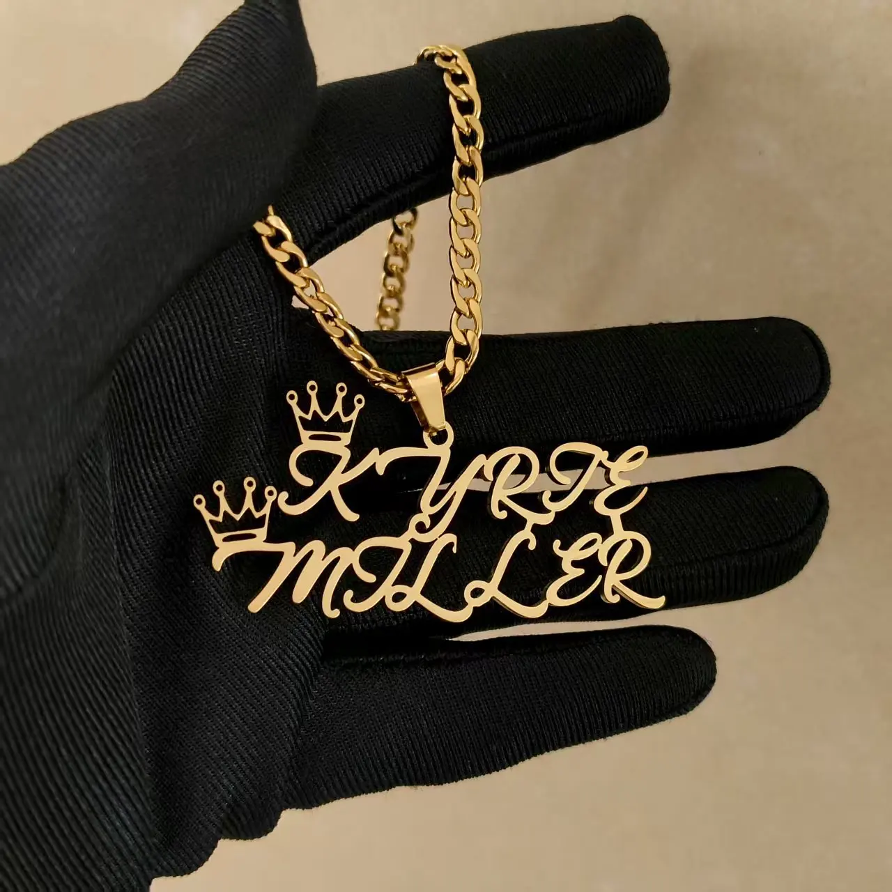 

DHQH Hot-sale Customized 2 Name Necklace Personalized Letter Nameplate Pendant/Necklace Christmas/Birthday Personalized Gift