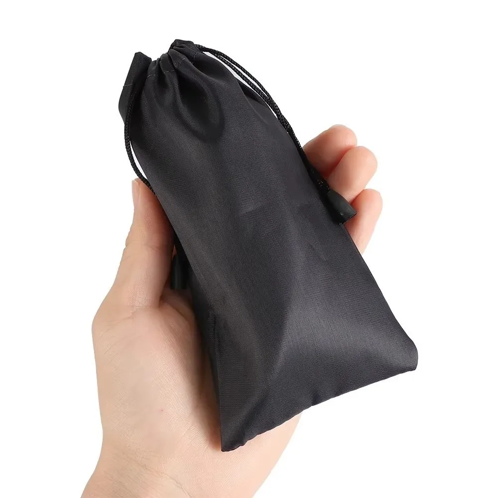 Drawst Closure Drawstring Storage Pouch Portable Lightweight Durable Soft Cloth Dust Pouch Black Dustproof