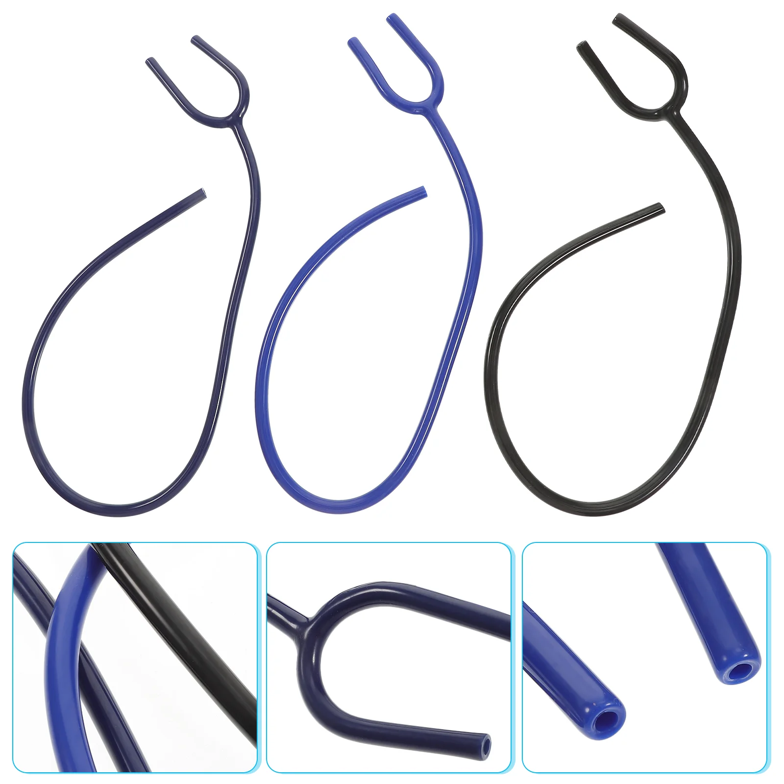 3 Pcs Stethoscope Extension Tube Tubes Echoscope Replacement Hose Y Shape Y-shaped