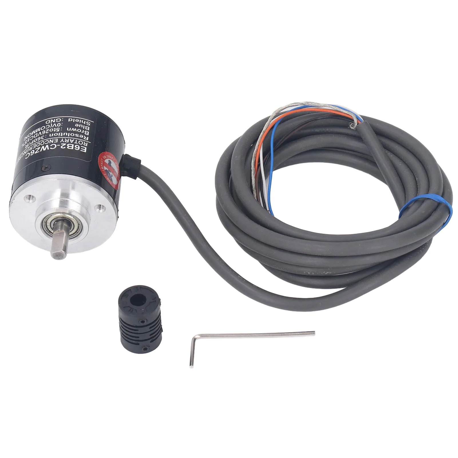

E6B2-CWZ6C Rotary Encoder Kit High Accuracy 2 Phase 360P/R 5‑24VDC Wide Voltage Power Supply Rotary Encoder