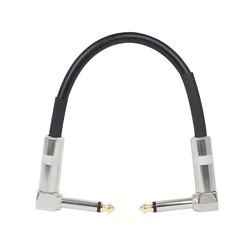 Guitar Effects Cable 15cm Pedal Cable Instruments Patch Cord 6.35 Electric Guitar Effect Wire Metal Head High Quality Accessory