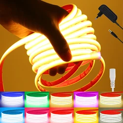 IP68 COB Led Strip DC24V 320Leds/M Neon Light Strip 3000K 4000K White Red Blue Green Purple Pink Golden LED Ribbon With EU Plug