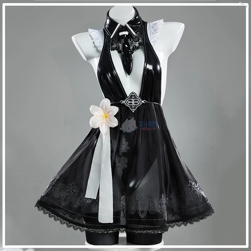 

Nier Automata 2B костюмы для косплея женские сексуальные кожаные платья без рукавов перчатки носки повязка на голову галстук костюмы Хэллоуин карнавальная одежда