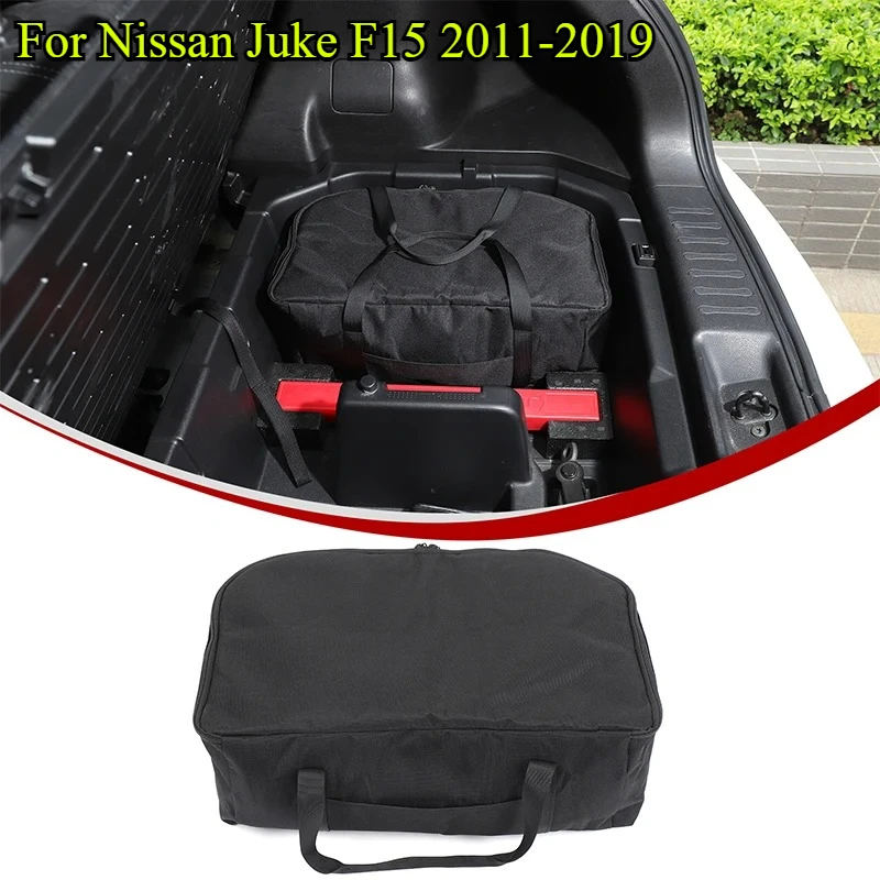 

Fit For Nissan Juke F15 2011-2019 Car Trunk Bottom Large Storage bag Oxford Cloth Black Tool storage box Car Accessories